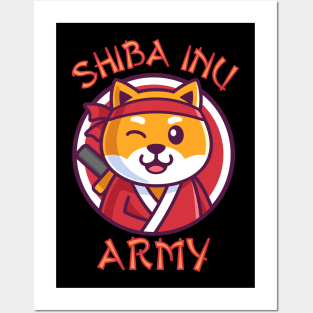 Shiba inu army Posters and Art